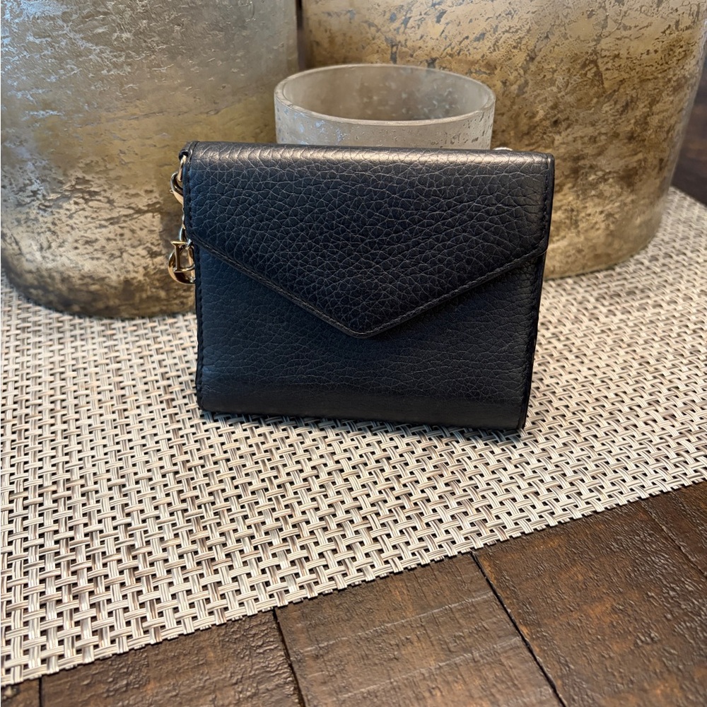 ❌SOLD❌ Dior Black Leather compact Wallet